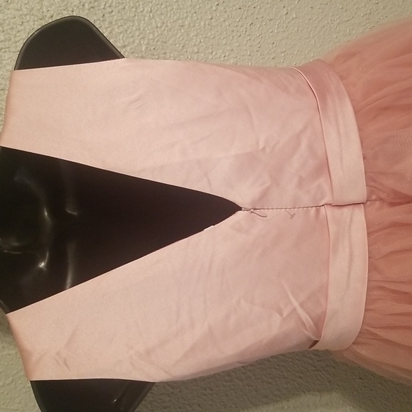 Girls Dusty Rose Pink Tulle Dress NWOT Sz.170/14Y Satin Sleeveless Layered - Picture 6 of 9